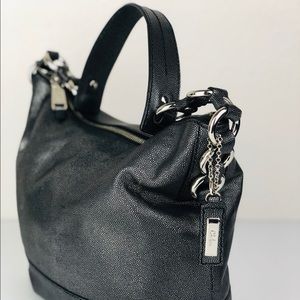 Cole Haan Pewter & Black Pebble Leather Purse